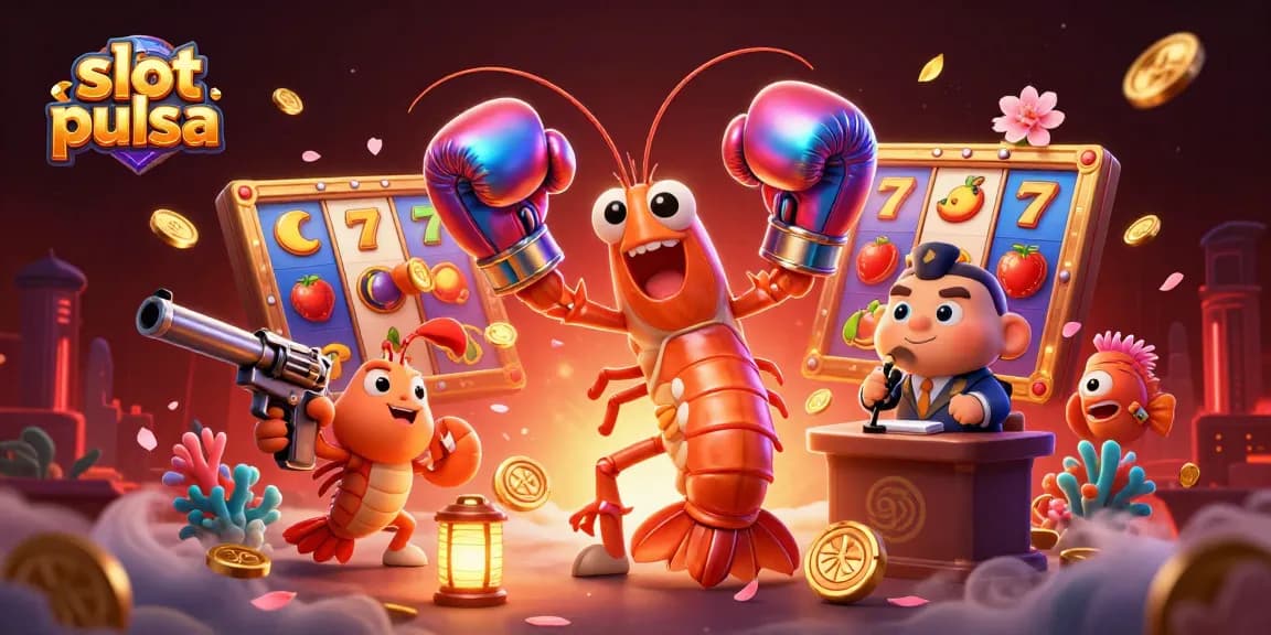 Spin the reels in style with exciting slot pulsa gameplay featuring colorful symbols and characters.