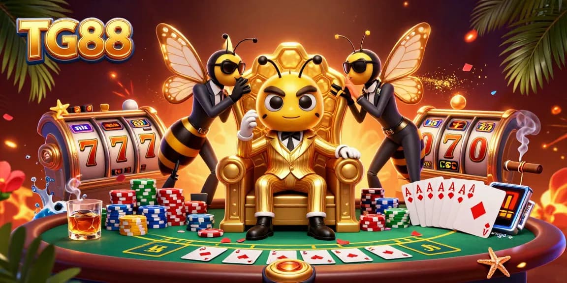 Experience thrilling slot adventures with TG88 in a vivid 3D casino scene.