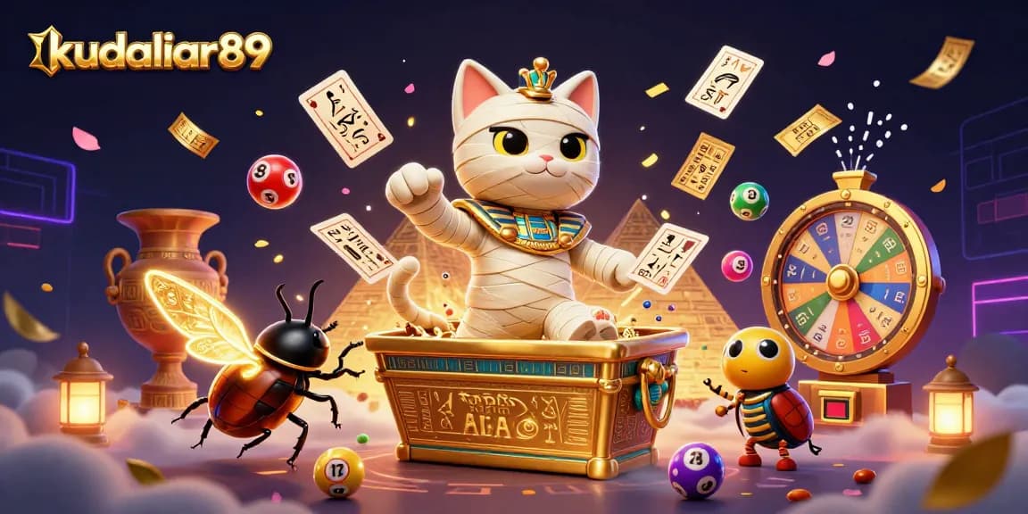 Engage with thrilling gameplay at kudaliar89 featuring a vibrant casino scene with Egyptian themes.