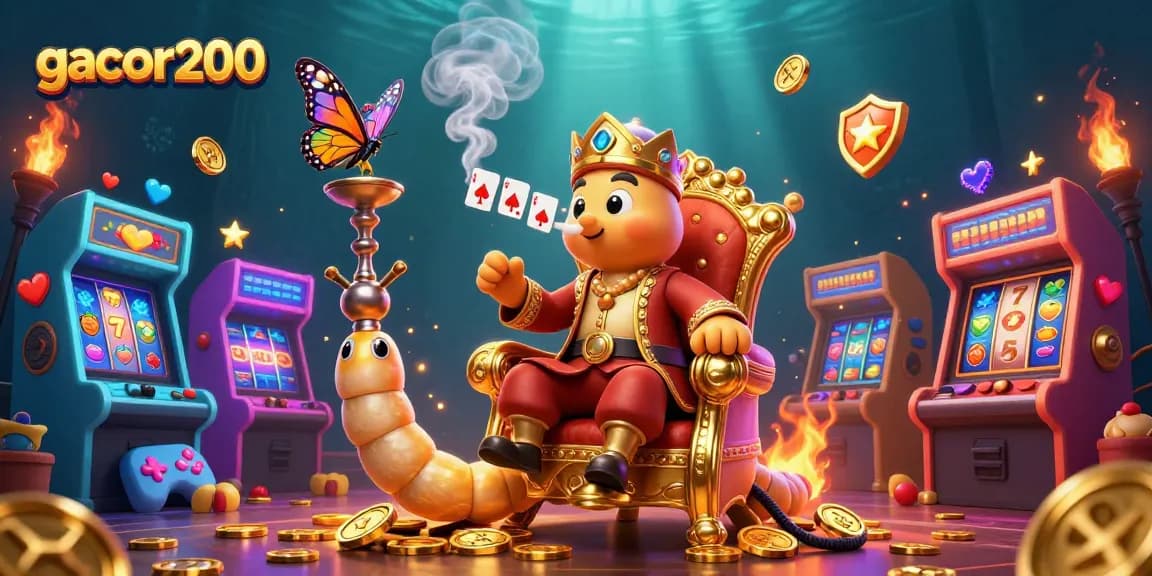 Mainkan gacor200 dan rasakan kemeriahan mesin slot dengan bonus besar dalam ilustrasi animasi 3D