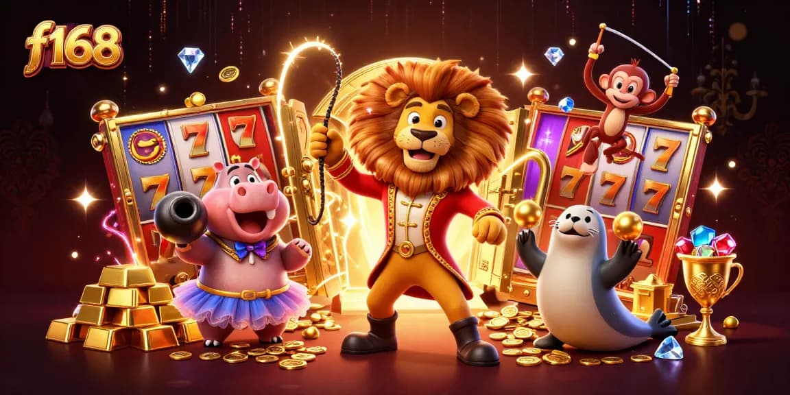 Engage in thrilling slot adventures with f168's vibrant characters and golden treasures