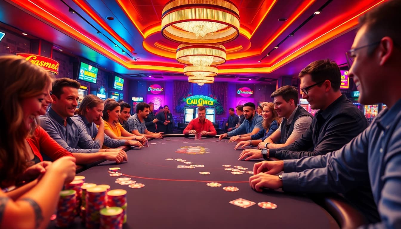 Pistolo casino bonus met spannende spelers en kleurrijke speeltafels.