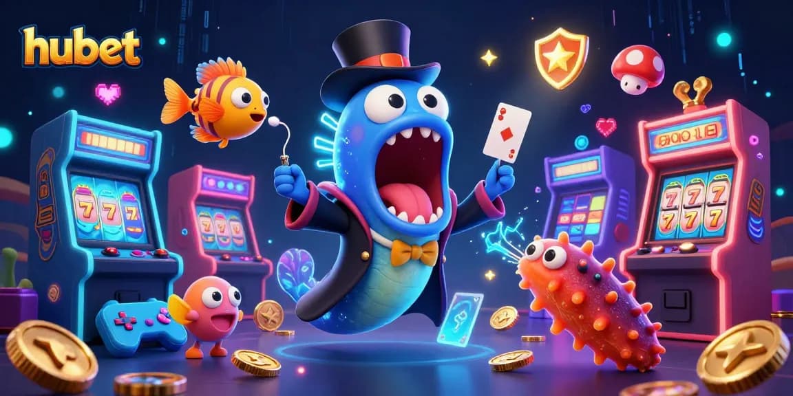 Experience the thrill of hubet with a magical underwater casino scene featuring colorful gaming elements.