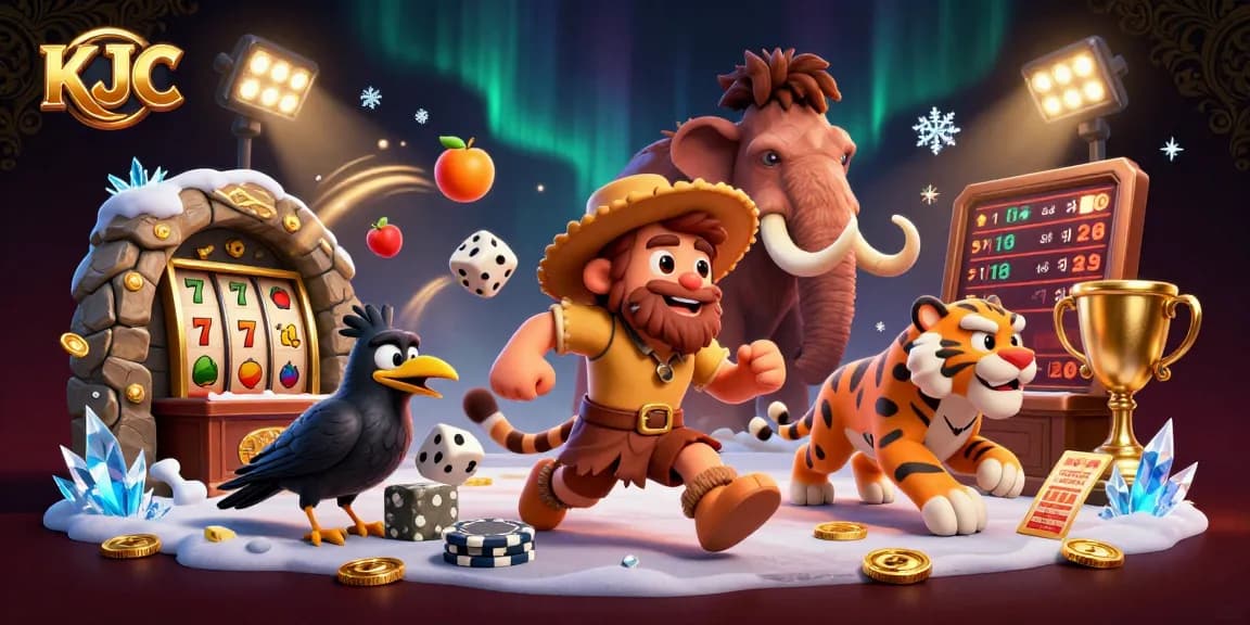 KJC attracts players with a lively prehistoric casino run by unique characters, featuring engaging games and dynamic action.
