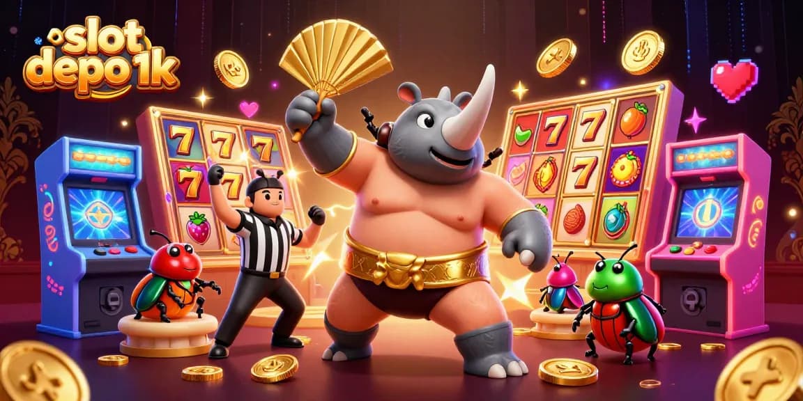 Play slots effectively on slot depo 1k with our vibrant casino scene showcasing excitement and winning potential.