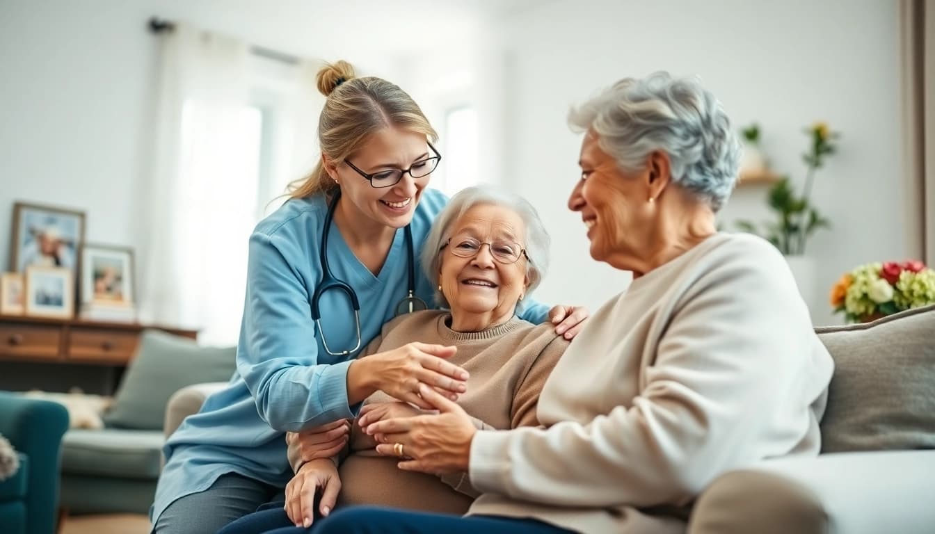 Next of kin caregivers Texas share meaningful moments of support in a warm home environment.