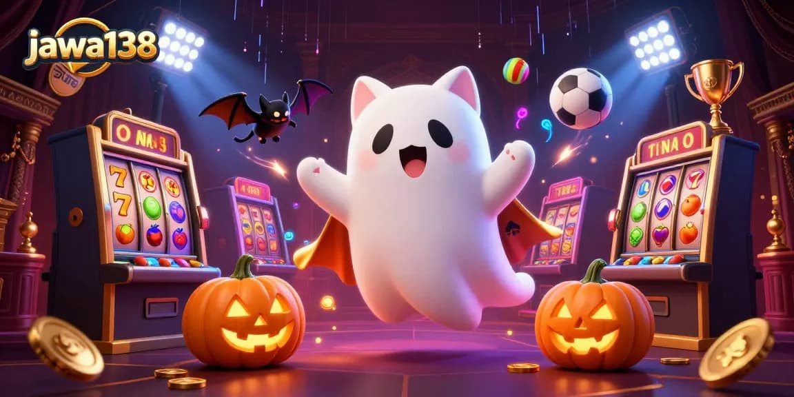 Jawa138 menghadirkan suasana kasino dengan kucing hantu dan kelelawar kompak, menyenangkan!
