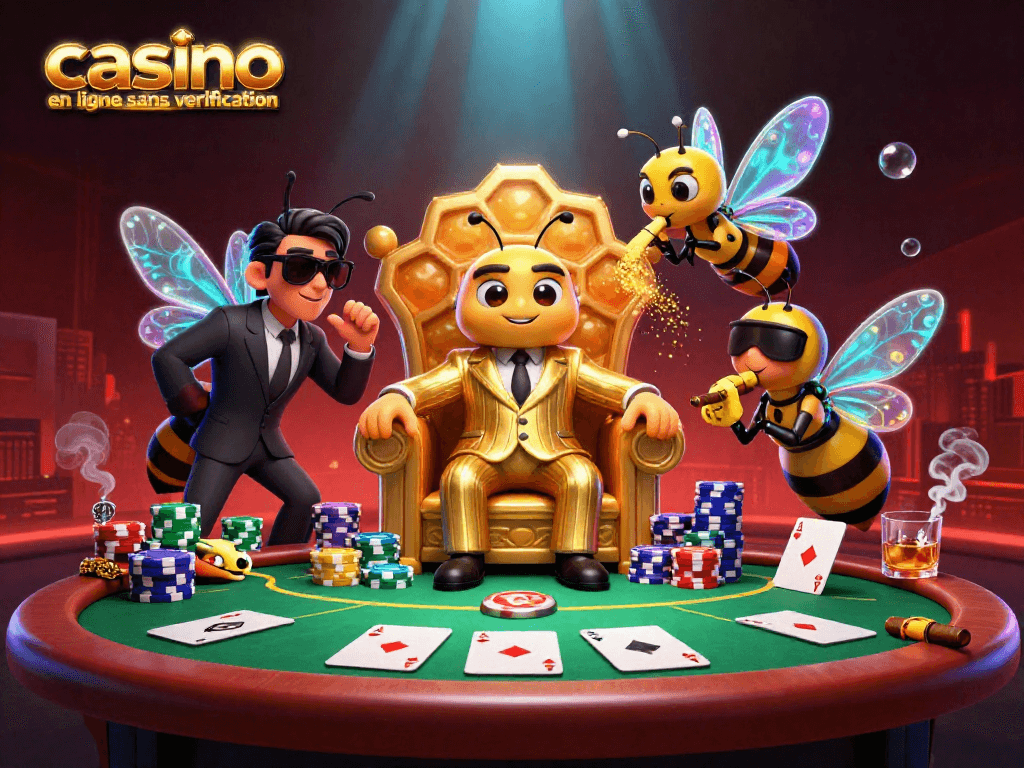Gagnez avec le casino en ligne sans vérification dans une scène captivante de jeu de cartes.