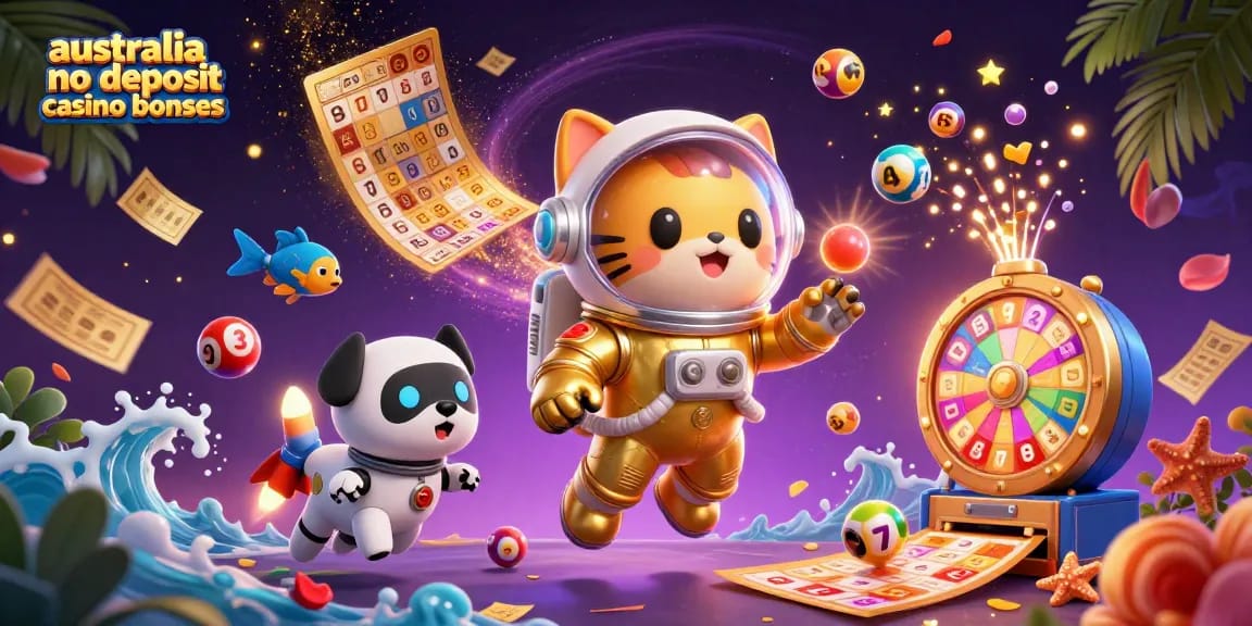Experience australia no deposit casino bonuses in vibrant 3D with engaging casino elements.