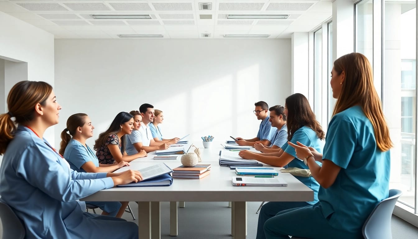 Dynamic NGN NCLEX review Houston session with students collaborating in an engaging environment.