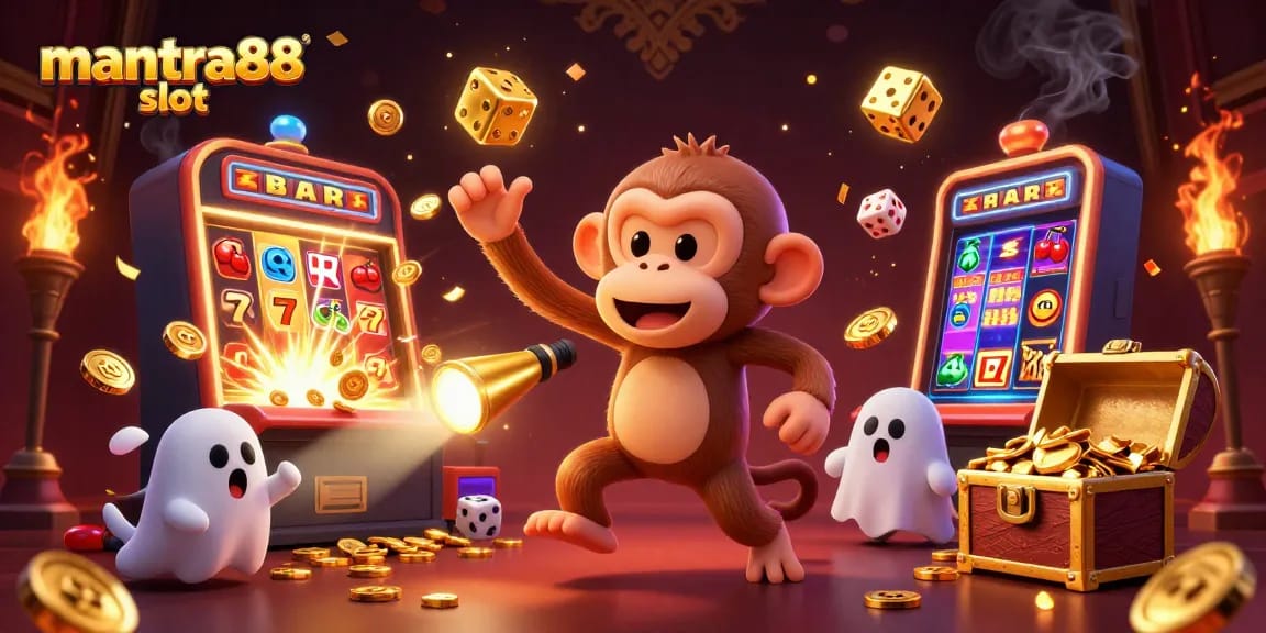 Experience excitement with mantra88 slot as a playful monkey juggles casino treasures!