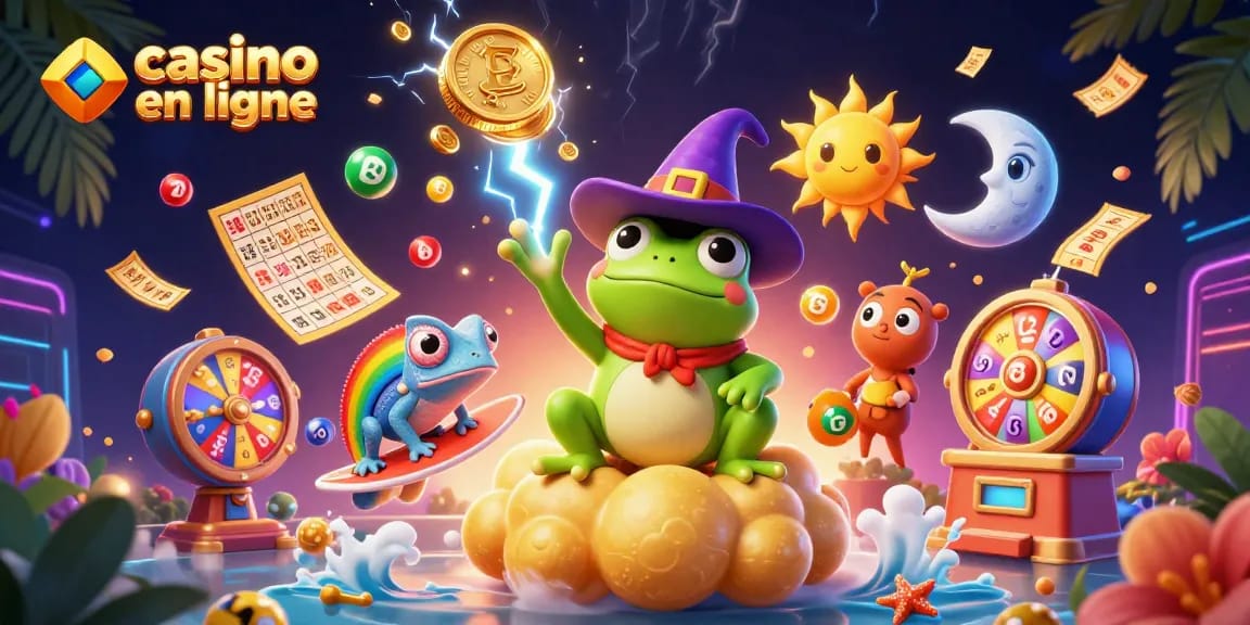 Jouer au casino en ligne et gagner des pièces d'or avec des personnages animés dynamiques.