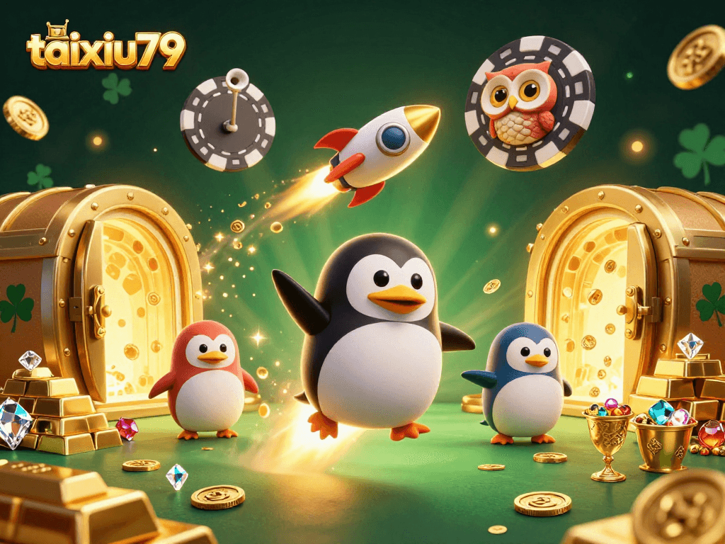 Experience thrilling wins at taixiu79 with a vibrant space-themed casino illustration showcasing dynamic gambling elements.