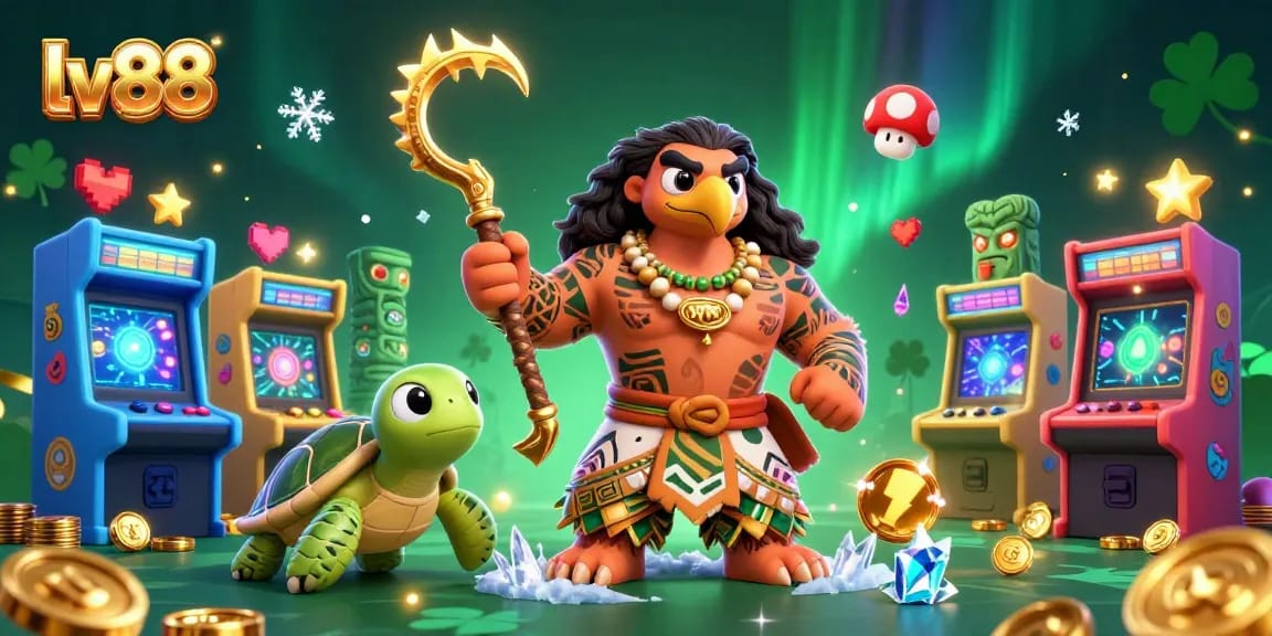 Experience thrilling gaming action at lv88 with vibrant arcade elements and magical characters.