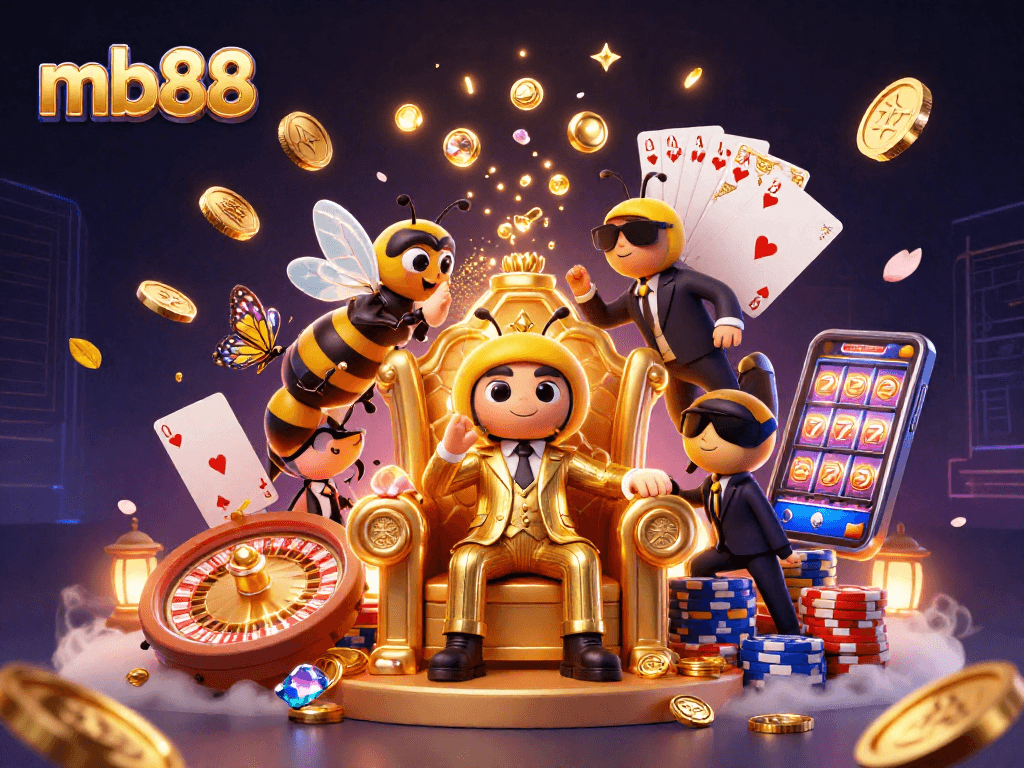 Experience thrilling gameplay with mb88's captivating casino scene featuring charismatic characters and dynamic elements.