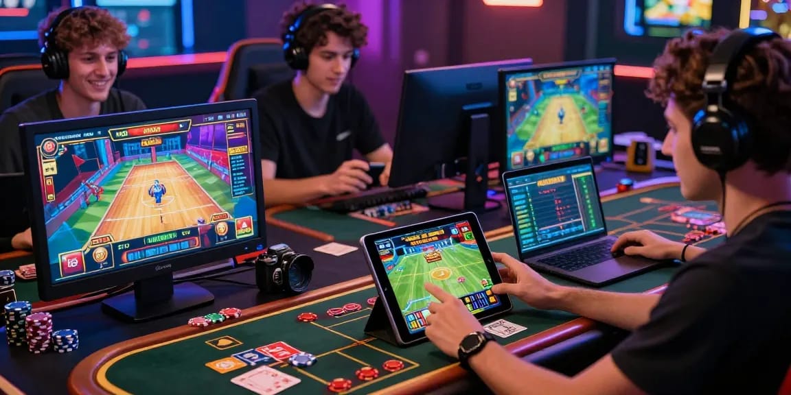 Experience thrilling online gaming at https://www.modernrussia.com/mpocash/ with diverse players enjoying casino and sports betting activities in a vibrant atmosphere.