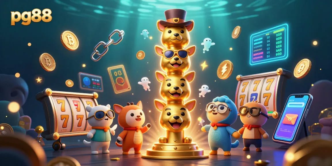 Win with pg88 while enjoying vibrant casino adventures featuring animated totem characters.