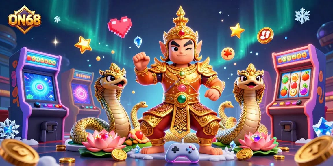 Experience top-tier casino action in ON68 with vibrant characters and gaming thrills.