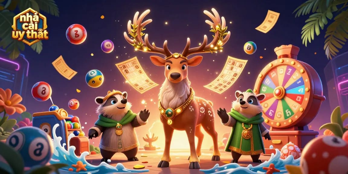 Engage with nhà cái uy tín through vibrant games, featuring druid characters in a rich, dynamic casino scene.