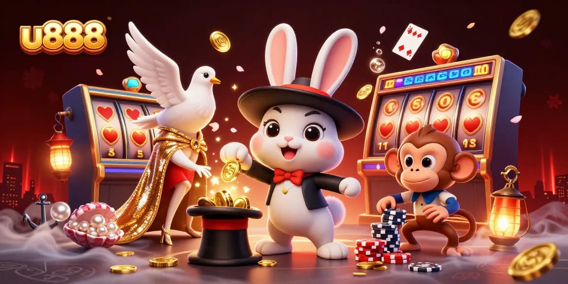 Engage with u888's thrilling casino games featuring magical characters and exciting gameplay elements.