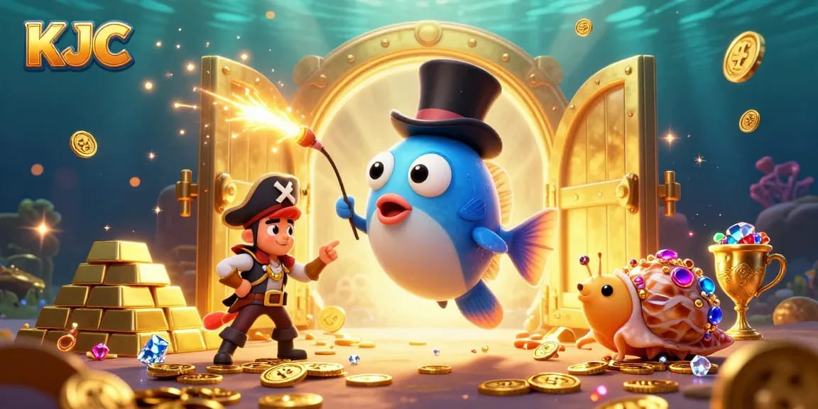 KJC engages players with exciting underwater casino adventures featuring anglerfish and treasures.
