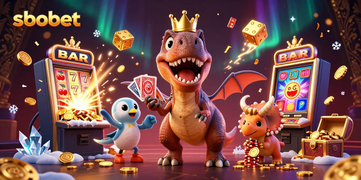 Bet on sbobet with vibrant characters, thrilling game elements, and dynamic casino atmosphere.