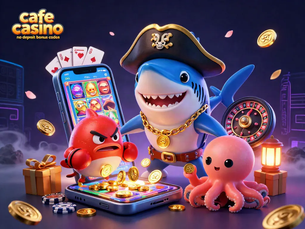 Play with cafe casino no deposit bonus codes while enjoying vibrant 3D casino characters and dynamic gaming elements.
