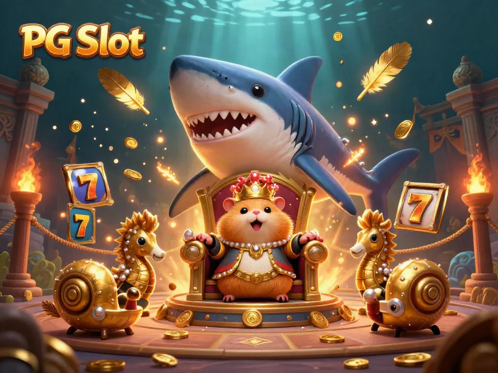 Experience thrilling PG Slot action with our fierce hamster king and vibrant casino elements.