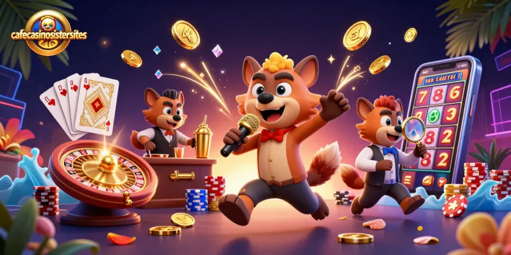 Experience the excitement of cafecasinosistersites with hyenas in a lively casino scene.