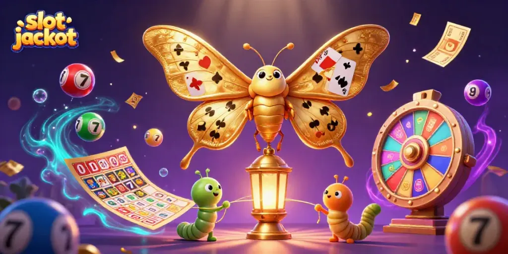 Experience the excitement of slot jackpot wins with a dynamic scene featuring surreal casino elements.