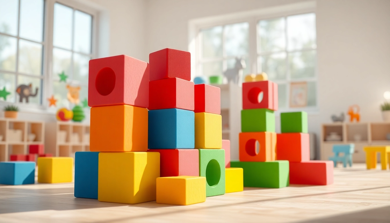 Build with soft foam blocks to inspire creativity; read more here.