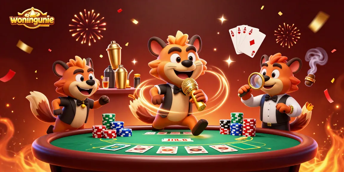 I giocatori di woningunie ridono nel casinò mentre partecipano a giochi d'azzardo emozionanti.
