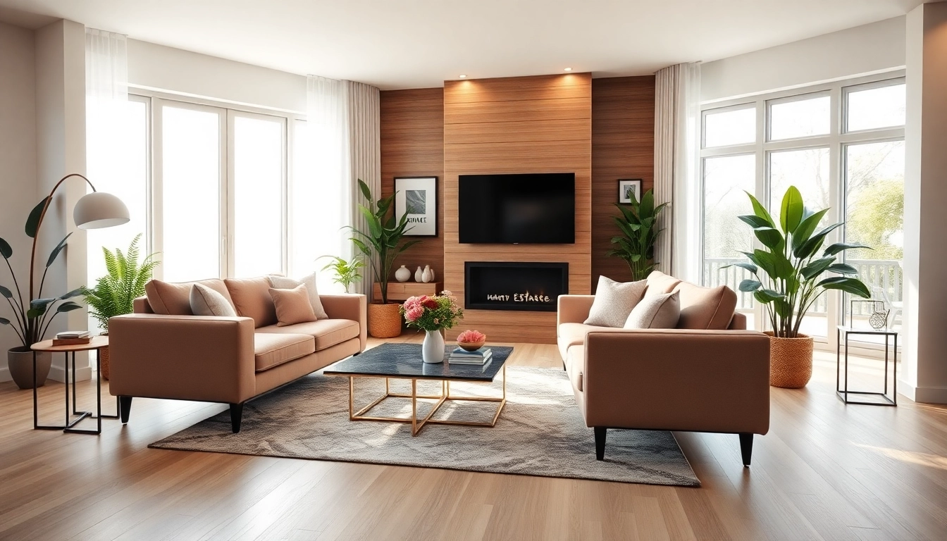 Capturing a stunning Real Estate Photography of a modern living room with elegant decor and natural light.