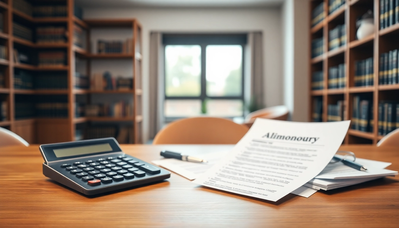 Calculate NY alimony calculator 2026 with professional tools in a modern office setting.