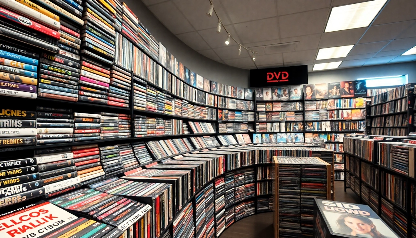 Browse the vast selection from a top dvd distributor with neatly organized DVD cases.