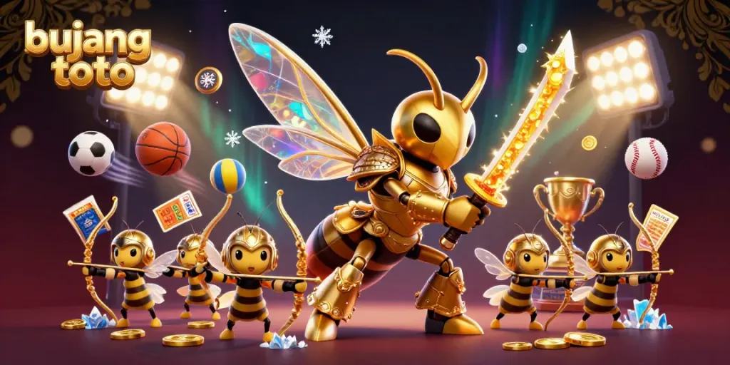 Engage with bujang toto gaming, featuring vivid 3D characters and vibrant casino-themed elements.