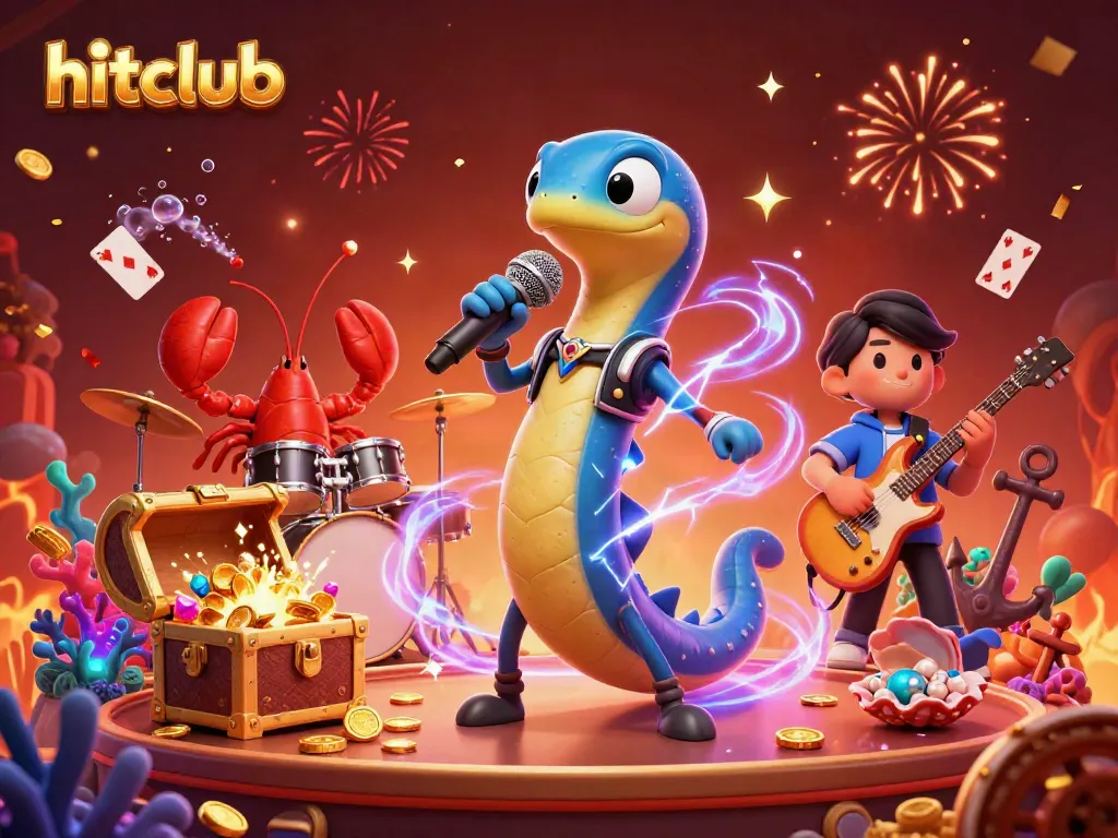 hitclub showcases a thrilling underwater casino scene with an electric eel DJ, enhancing the gambling experience