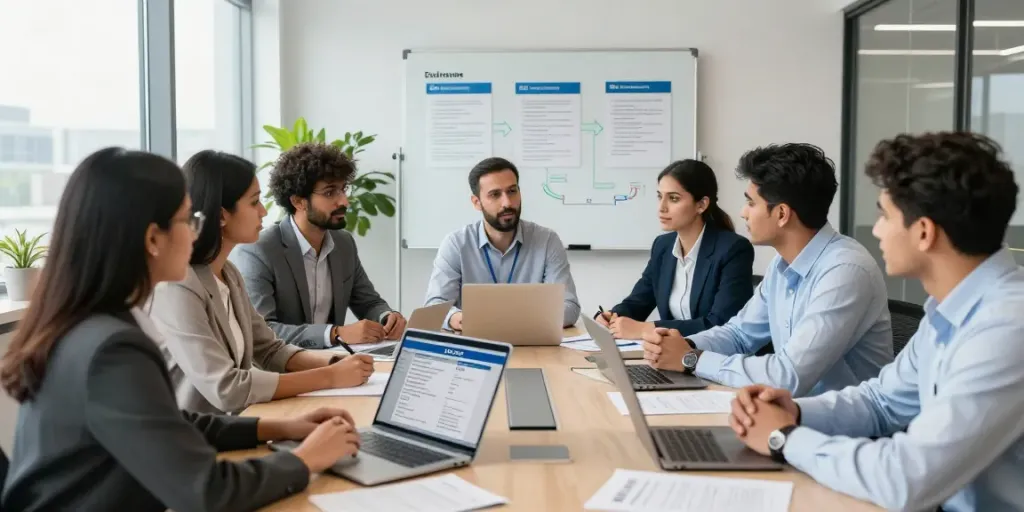 ISO Certification in Pakistan consultation with diverse team advising clients effectively.