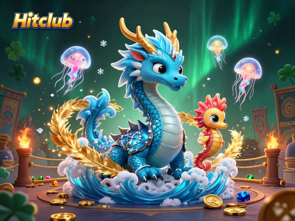 Experience thrilling wins at Hitclub with vibrant gaming characters in a lively casino scene.