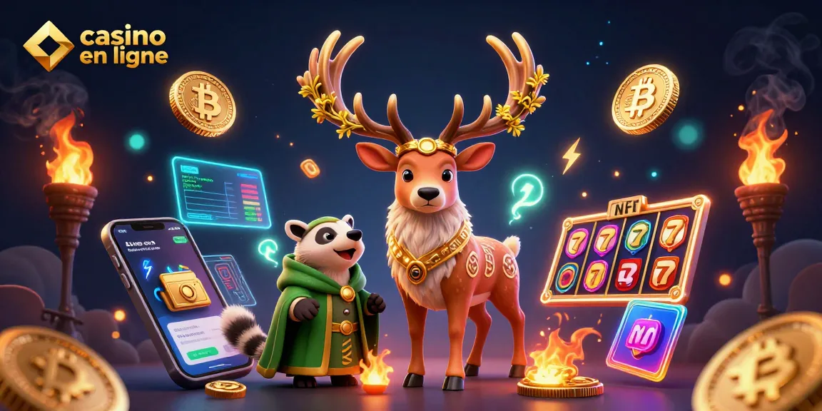 Casino en ligne illustrant une expérience immersive avec des personnages fantastiques et des éléments de jeu captivants.