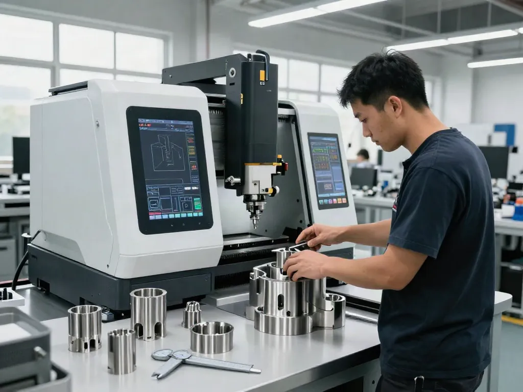 Crafting custom stainless steel parts in a professional CNC machining workshop with advanced technology.
