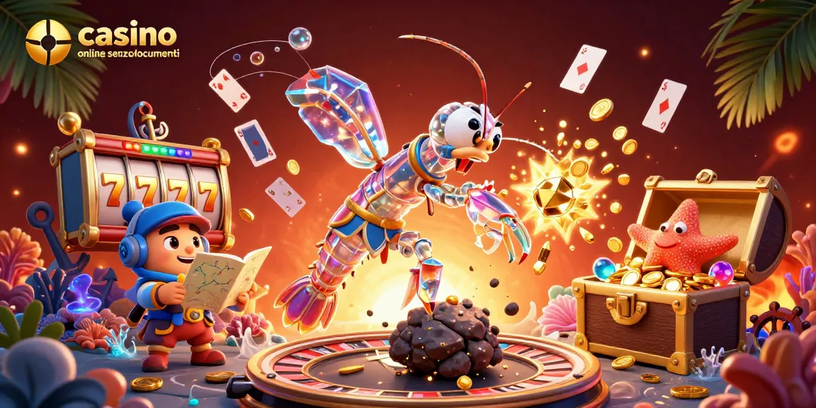 Gioca in un casinò online senza documenti e vinci oro e gemme con una scena di gioco vibrante.