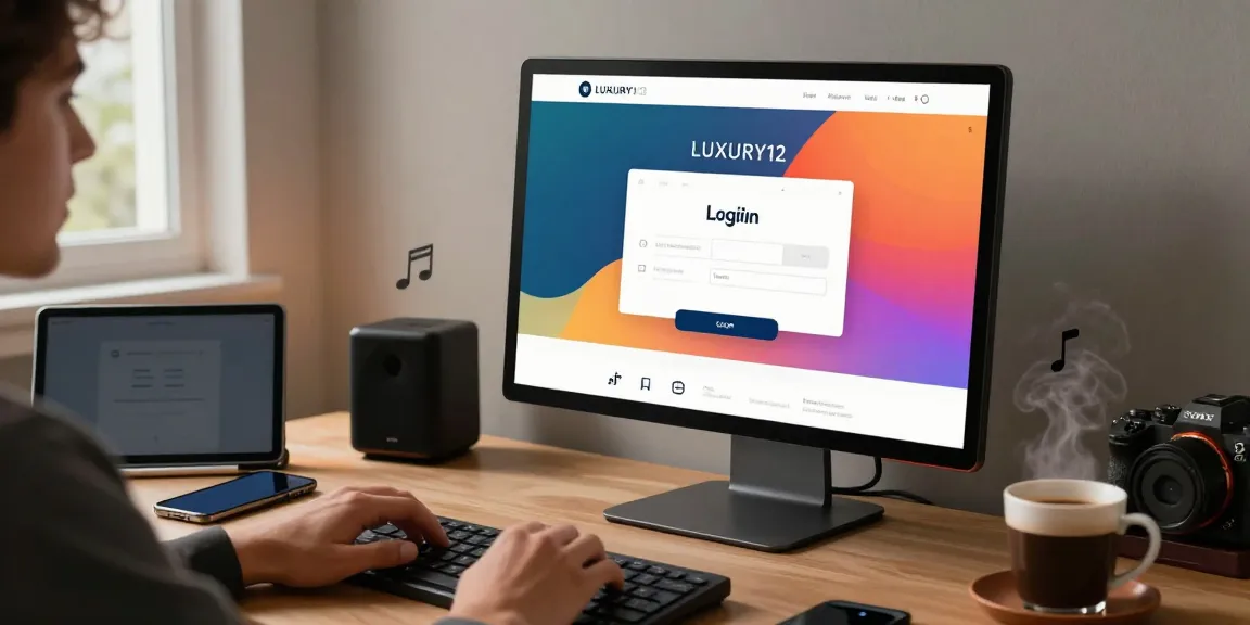 Proses LUXURY12 Login di komputer dengan antarmuka modern dan nyaman.