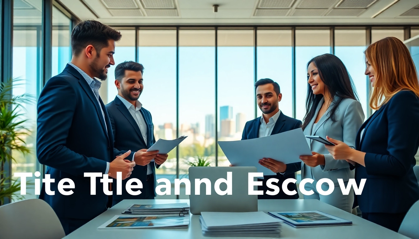 Engaging professional team providing multi-state title and escrow services in a modern office setting.
