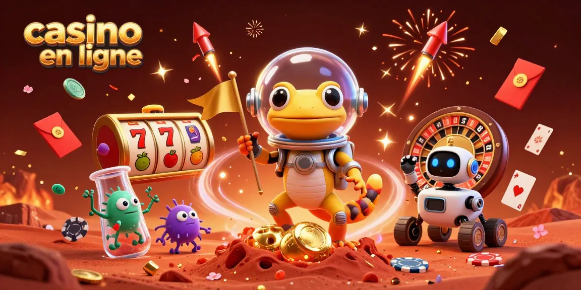 Casino en ligne : un gecko extraterrestre découvre un casino en or sur Mars.