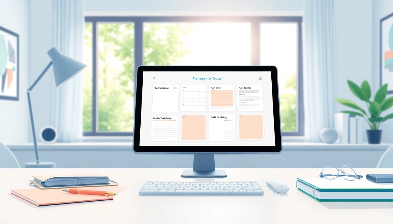 Explore Planners For reMarkable displayed on a digital tablet in a serene workspace