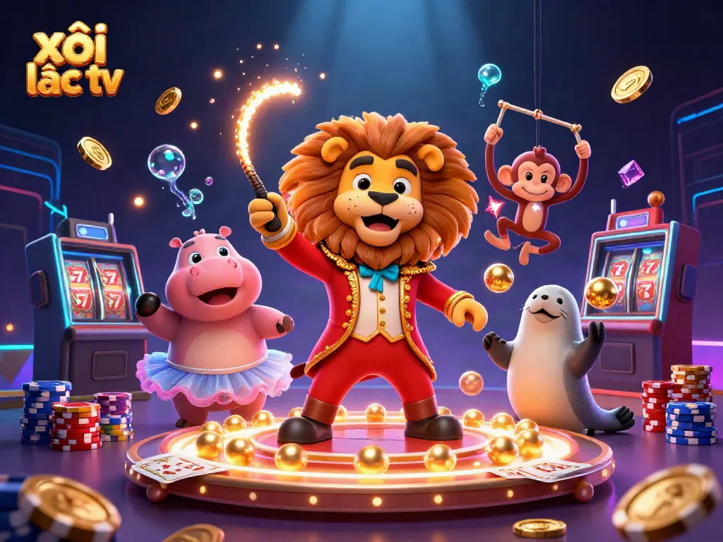 Engage in thrilling betting at xôi lạc tv while enjoying vibrant casino elements in a lively scene.