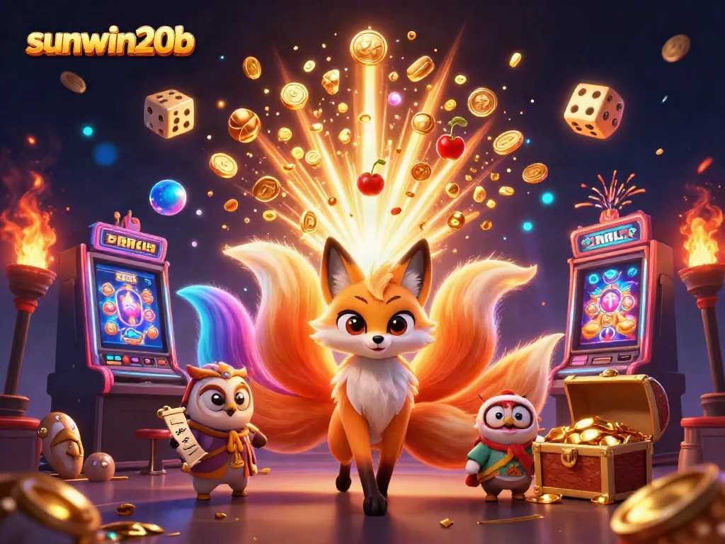 Experience thrilling moments at sunwin20b with vibrant neon visuals and a colorful gaming atmosphere.