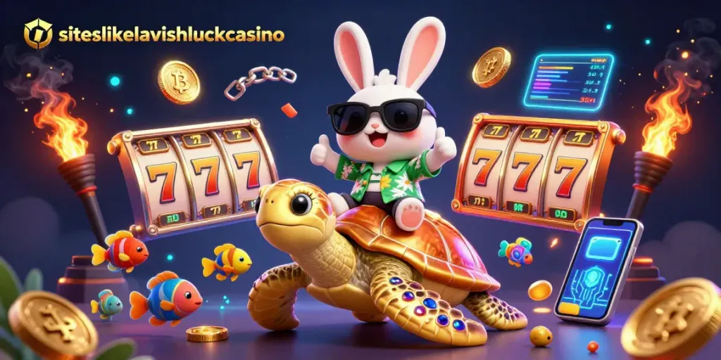 Play exciting games at siteslikelavishluckcasino featuring vibrant 3D characters and slot elements.