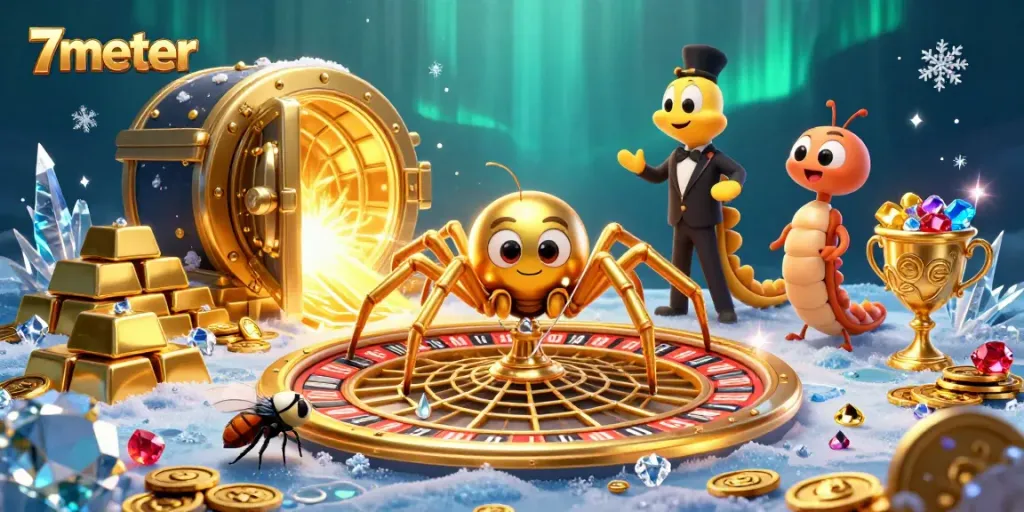 Experience the excitement of 7meter sports betting with thrilling visuals of spider web roulette action.